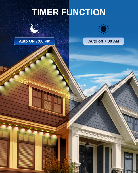 Nexillumi Permanent Outdoor Lights for House,100ft Smart RGBIC Outside Lights with 72 Scene Modes,IP67 Waterproof Eaves Lights for Christmas All Holiday Decorations,Work with Alexa,Google Assistant