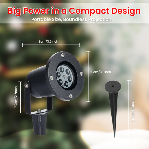 Christmas Projector Lights Outdoor - LED Lights Snowflake Projections, Waterproof & Snowproof Holiday Decorations