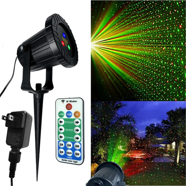 Laser Christmas Projector Lights Outdoor Alum-Alloy Waterproof RGB 3-Color Laser Light Projector with RF Remote Firefly Lights for Holidays Wedding Party, Home Garden Decor Xmas