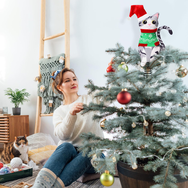 Cat Christmas Tree Topper American Shorthair mas Tree Ornament Christmas Party Holiday Home Decorations Supplies Cat Lovers Cat Christmas Tree Topper American Shorthair mas Tree Ornament Christmas Party Holiday Home Decorations Supplies Cat Lovers