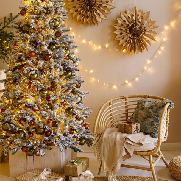 Warm White Christmas Lights Indoor - 200 LED Twinkle Lights for Christmas Tree Outdoor 8 Modes, 66ft Extendable Fairy String Lights Plug in for Bedroom Porch Thanksgiving Gardern Patio Yard Decor