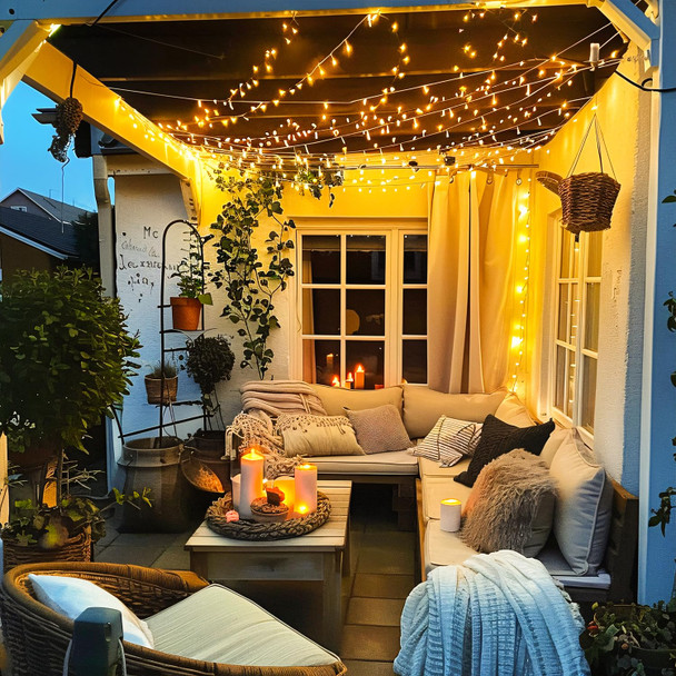 100 LED Warm White Christmas Lights Indoor Plug in,33ft Outdoor Christmas Lights Waterproof Connectable, 8 Modes White String Lights for Bedroom Christmas Decoration