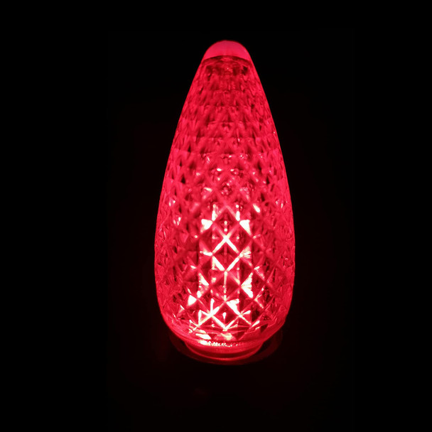 Vibrant Red LED Bulbs - Pack of 25 Dimmable UL Listed IP65 C9 Replacement Bulbs for Outdoor Christmas Decorations