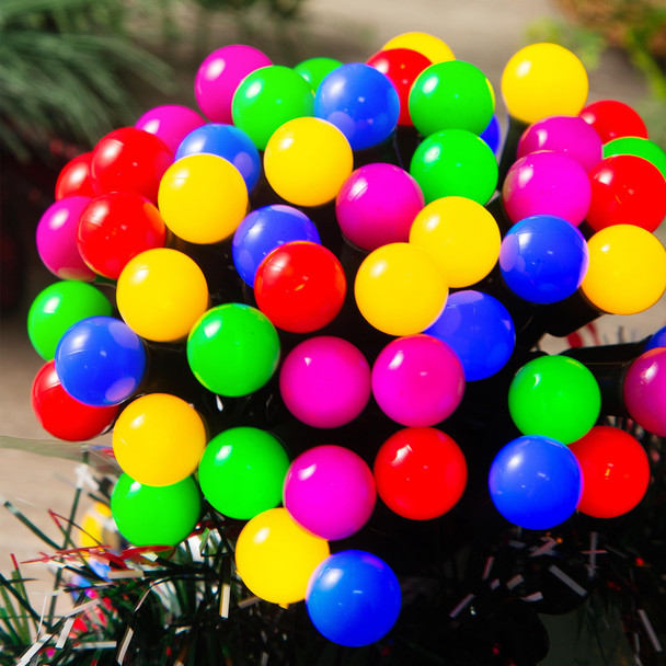 100LED G15 Christmas String Lights - 39ft globe Fairy Lights with Timing Function, Connectable, 8 Modes Christmas Lighting for House Party Xmas Tree Garland Christmas Decorations - Multi Color