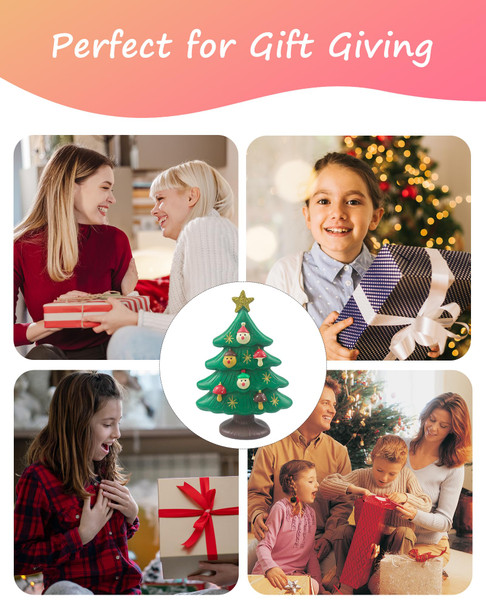 4.5 Inch Resin Tabletop Christmas Tree - Perfect for Office, Home or Adorable Miniature Christmas Tree Decorations Great Idea 4.5 Inch Resin Tabletop Christmas Tree - Perfect for Office, Home or Adorable Miniature Christmas Tree Decorations Great Idea