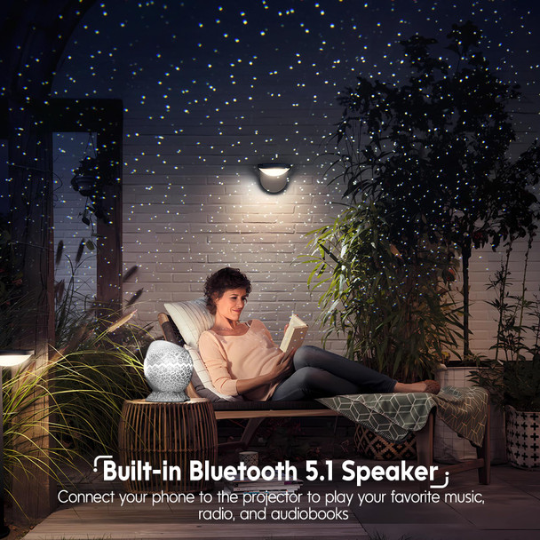 Rossetta Star Projector, Galaxy Projector LED Lights for Bedroom, Remote Control & White Noise, Night Light for Kids Room, Adults Home Theater, Party, Room Decor, for Christmas, Birthday