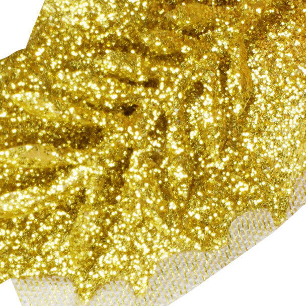 Sawowkuya 15 Pcs Gold Poinsettia Artificial Flowers Glitter Artificial Christmas Flowers Decorations with Clips for Xmas Tree Ornaments Wedding Party Wreath Decor