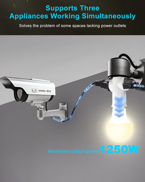 E26 Light Socket to Plug Adapter - 2 Pack 2/3 Prong Light Socket Outlet - Light Bulb Plug Adapter, Polarized Light Socket Adapter Splitter Converter for Garage Porch (White)