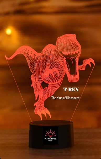 Dinosaur 3D Kids Night Light,16 Colors Dimmable with Remote Control,Best Christmas Birthday for 3,4,5,6,7,8 Year Old Boys,Dinosaur Toys,Bedroom Decoration Desk Lamp,T rex Dinosaur Toy