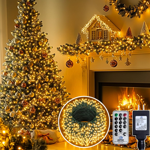 140FT Christmas Lights Indoor Outdoor Waterproof, 400 LED 8 Modes Warm Twinkling String Lights for Room Decorations, Ideal for Christmas Trees, Wedding, and Party 140FT Christmas Lights Indoor Outdoor Waterproof, 400 LED 8 Modes Warm Twinkling String Lights for Room Decorations, Ideal for Christmas Trees, Wedding, and Party