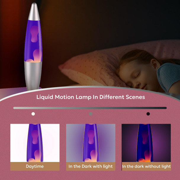 13.5 Inch Liquid Motion Lamp for Kids Adults Blue Purple Volcano Lamp Relaxing Night Light Table Desk Lamp Small for Bedroom, Living Room, Hallway Classic Retro Nightlight for Christmas, Birthday 13.5 Inch Liquid Motion Lamp for Kids Adults Blue Purple Volcano Lamp Relaxing Night Light Table Desk Lamp Small for Bedroom, Living Room, Hallway Classic Retro Nightlight for Christmas, Birthday