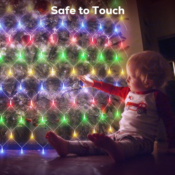 12ft x 5ft 360LED Christmas Net Lights, Connectable Outdoor Mesh Bush Lights with 8 Modes, Timer, Dimmer, Memory Function, Waterproof for Indoor Outdoor Decor.Multi-Color