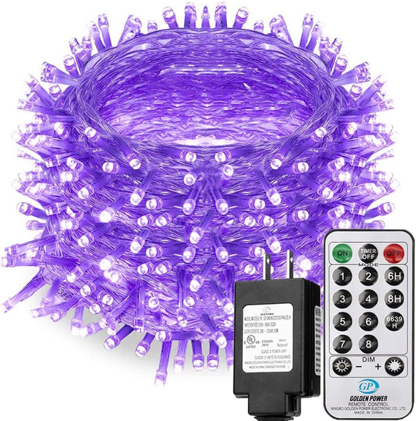 Solhice 60ft Black Light String Lights for Glow Party, 240 LEDs Blacklights Christmas Fairy Lights with Remote Plug in for Bedroom Birthday Party Indoor Décor