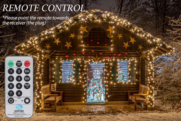 Solhice 300ft Christmas Lights Outdoor with Remote, 800 LED Waterproof String Lights Plug in, Clear Wire Twinkle Fairy Lights for Outside Indoor Bedroom Backyard Garden Christmas Decor