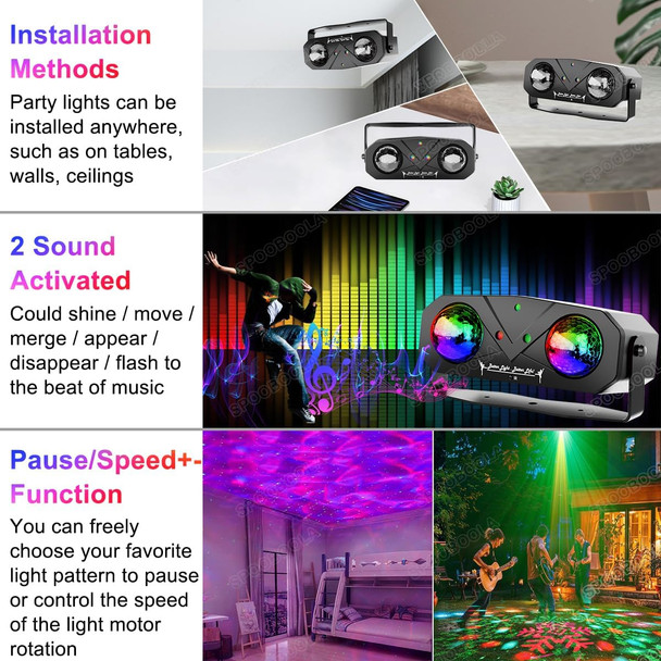 Party Light Disco Ball Light Dj Light Disco Light Ocean Light Star Light Projector Dance Light Sound Activated with Remote Control Stage Light Strobe Light for Parties KTV Christmas Halloween Décor Party Light Disco Ball Light Dj Light Disco Light Ocean Light Star Light Projector Dance Light Sound Activated with Remote Control Stage Light Strobe Light for Parties KTV Christmas Halloween Décor