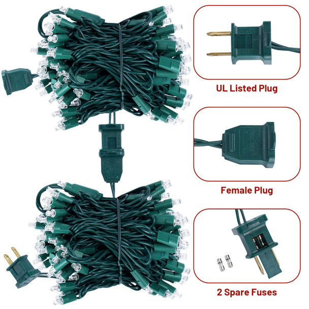 120 Count 33FT LED Christmas String Lights, Mini Christmas String Lights Waterproof, Outdoor Christmas Lights for House, Christmas Tree Lights for Patio Garden Porch, Warm White