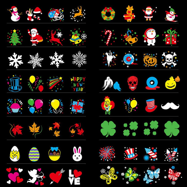 Christmas Halloween Lights Projector,Holiday Projector Light,Waterproof IP65 Indoor Motion Remote 10W LED Projector,16 Slides Holiday Light Party Outdoor Garden House Apartment Kids Room Night Light