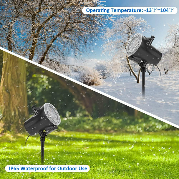 Holiday Projector Light, Syslux Halloween Christmas Projector Lights 16 HD Slides LED Waterproof Light Outdoor Indoor Light with Remote Control for Party Garden Halloween Xmas Holiday Landscape Decor