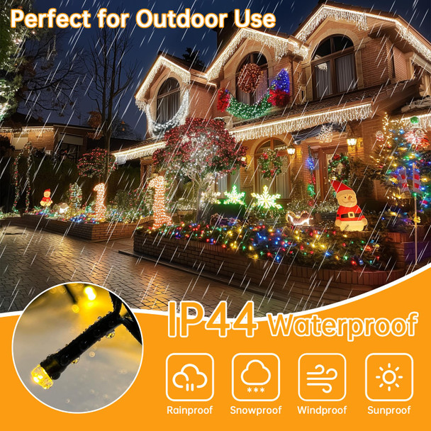 String Lights Outdoor Indoor Halloween Lights Christmas Decorations RGB Multicolor 1000 LED 328FT 8 Modes Waterproof for Outside Porch Garden