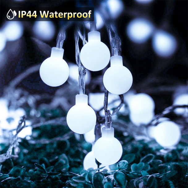 Toodour Christmas String Lights, 40ft 120 LED Color Changing Christmas Lights, 11 Modes, Timer, White & Warm White Globe Fairy Lights for Party, Home, Tree, Bedroom, Xmas Indoor Outdoor Decorations