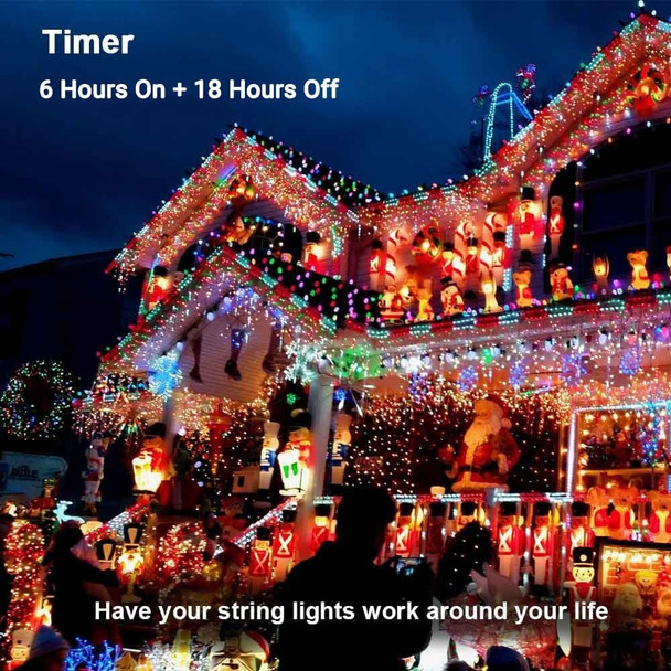 Toodour Christmas Lights Outdoor, 328ft 1000 LED Christmas String Lights, 8 Modes, Timer, Waterproof Christmas Fairy Twinkle Lights for Home Garden Yard Wedding Party Tree Xmas Decors - Multicolor