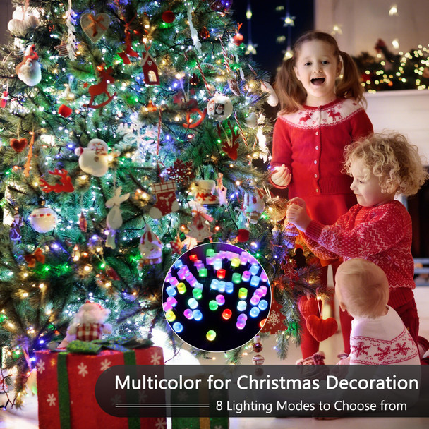 Toodour Christmas Lights RGB String Lights, 82ft 200 LED String Lights with Remote & Timer, Waterproof Color Changing String Lights - Xmas Tree Lights for Homer Party Indoor Outdoor Christmas Decor