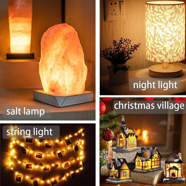 Christmas Villages Replacement Light Bulb 6W 6Watt Incandescent Night Light Bulb,120-Volt Mini Light Bulb Candelabra E12 Base for Home Decorate -6Pcs