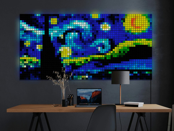 Twinkly Squares Master Panel, RGB LED Panel, Including 1 Main Panel and USB-C Power Supply, Compatible with HomeKit, Alexa and Google Home, Gaming Lights and Streaming, 16M+ Colors Twinkly Squares Master Panel, RGB LED Panel, Including 1 Main Panel and USB-C Power Supply, Compatible with HomeKit, Alexa and Google Home, Gaming Lights and Streaming, 16M+ Colors