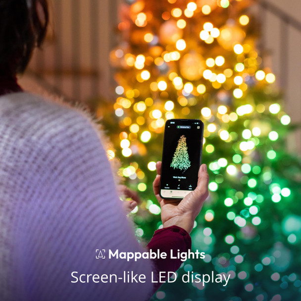 Twinkly Strings 600 LED RGB+White, LED Light String, in- and Outdoor Smart Multicolor LED Lights, Christmas Lights, Mappable LEDs, Compatible with Alexa, and Google Home, IP44, Green Wire, 157.5ft Twinkly Strings 600 LED RGB+White, LED Light String, in- and Outdoor Smart Multicolor LED Lights, Christmas Lights, Mappable LEDs, Compatible with Alexa, and Google Home, IP44, Green Wire, 157.5ft