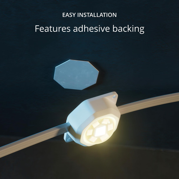 Twinkly Permanent Lights 72 LED RGB, Mappable LED Light Strip for Outdoor, Smart Multicolor LED Lights, Mappable LEDs, Compatible with Alexa and Google Home, IP65, App Mapping, White Wire, 100ft Twinkly Permanent Lights 72 LED RGB, Mappable LED Light Strip for Outdoor, Smart Multicolor LED Lights, Mappable LEDs, Compatible with Alexa and Google Home, IP65, App Mapping, White Wire, 100ft