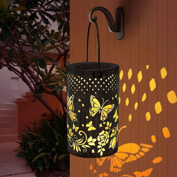 Butterfly Lanterns Outdoor Waterproof Christmas Hanging Solar Lights Rose for Women Men Metal Christmas Decoration Lanterns for Yard, Patio, Lawn, Tabletop, Pathway, Landscape, Garden Decor,Butterfly