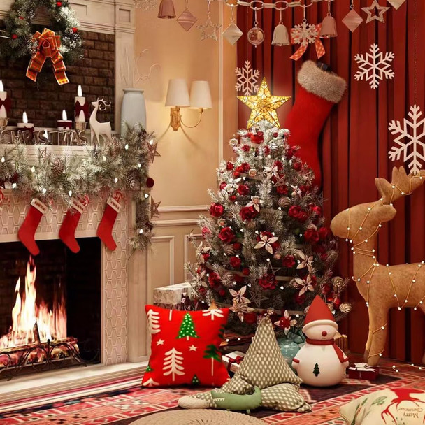 Christmas Star Tree Topper 3D Star Tree Topper 9.5In Metal Hollow Designed Built-in 10 Bulbs String Lights for Indoor Office Christmas Year Holiday Tree Decoration Christmas Star Tree Topper 3D Star Tree Topper 9.5In Metal Hollow Designed Built-in 10 Bulbs String Lights for Indoor Office Christmas Year Holiday Tree Decoration