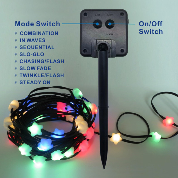 Outdoor Solar String Lights - 27FT, 40 LED Solar Garden Lights Outdoor, Waterproof Solar String Lights Outdoor, Multi-Color 8 Function Garden Fairy Lights, Solar-40L-Star Outdoor Solar String Lights - 27FT, 40 LED Solar Garden Lights Outdoor, Waterproof Solar String Lights Outdoor, Multi-Color 8 Function Garden Fairy Lights, Solar-40L-Star