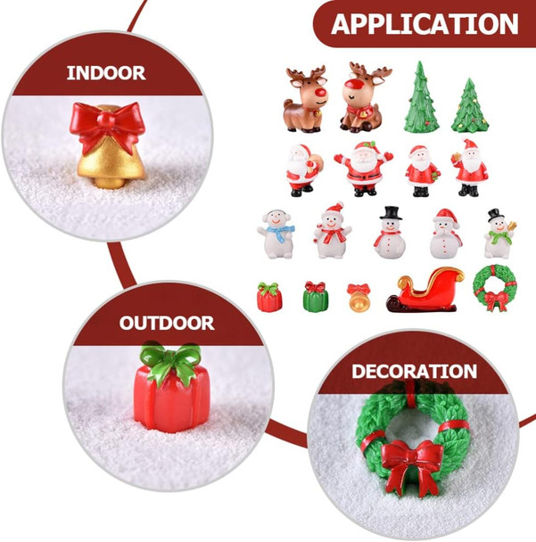 UPKOCH 18PCS Christmas Miniature Figurines, Resin Santa Snowman Ornaments, Xmas Tree Decorations, Mixed Style for Home Party, Fish Tank, Cake Toppers, Assorted Color UPKOCH 18PCS Christmas Miniature Figurines, Resin Santa Snowman Ornaments, Xmas Tree Decorations, Mixed Style for Home Party, Fish Tank, Cake Toppers, Assorted Color
