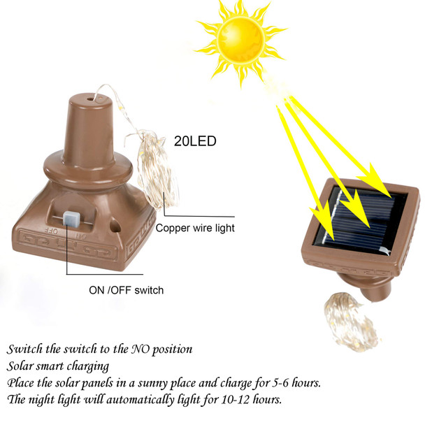 VOOKRY 8 Pack Solar Powered Wine Bottle Lights, 20 LED Waterproof Outdoor Solar Fairy String Cork Lights for Wedding,Christmas,Birthday,Halloween,Garden,Patio,Tabletop,Indoor Decor (Cool White)