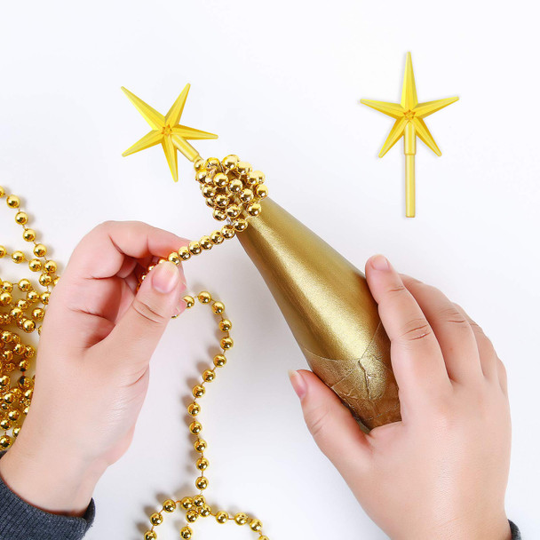 30 Pieces Ceramic Christmas Tree Replacement Lights Ornaments Ceramic Christmas Stars Tree Topper Plastic Star Replacement Light Decorations for Christmas Trees, 3 Colors