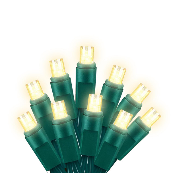 25ft 50 Counts Warm White LED Christmas Lights - Commercial Grade White Christmas Lights Outdoor Waterproof, LED String Lights Indoor 5mm Wide Angle Green Wire, Xmas Tree Lights, IP:65, UL