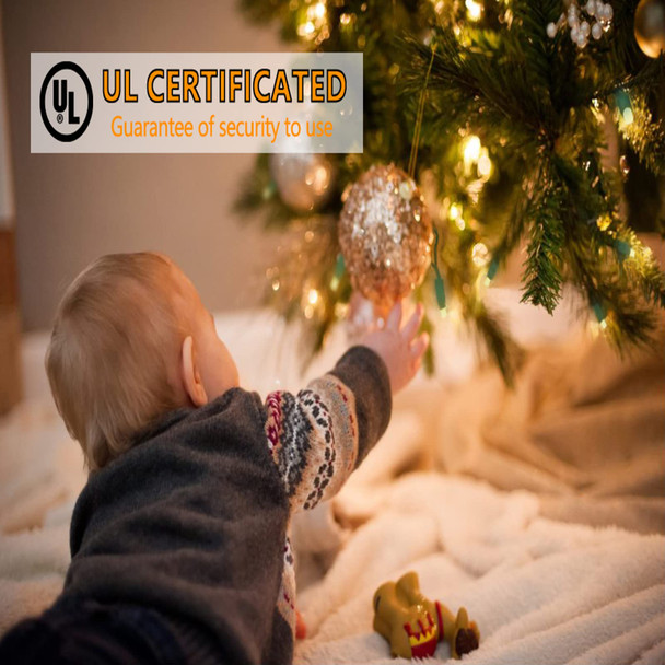 25ft 50 Counts Warm White LED Christmas Lights - Commercial Grade White Christmas Lights Outdoor Waterproof, LED String Lights Indoor 5mm Wide Angle Green Wire, Xmas Tree Lights, IP:65, UL