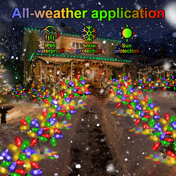 2PACK Solar Christmas Lights Outdoor,Multicolor C3 Strawberry Swaying Firefly Light for Christmas Outside Decorations,48LED,Auto On/Off,Waterproof Christmas Path Lights for Garden Yard Porch 2PACK Solar Christmas Lights Outdoor,Multicolor C3 Strawberry Swaying Firefly Light for Christmas Outside Decorations,48LED,Auto On/Off,Waterproof Christmas Path Lights for Garden Yard Porch