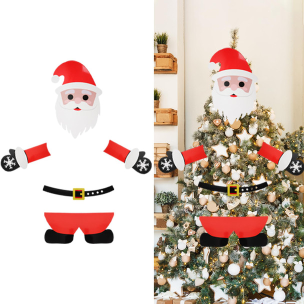 Christmas Decorations - Large Santa Claus Decor for Tree, Christmas Tree Topper,Santa Claus Decor for Christmas Tree Xmas Party Supplies,Christmas Tree Decorations for Various Sizes of Christmas Trees