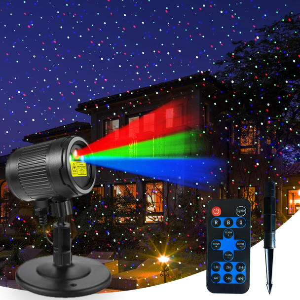 Laser Christmas Projector Lights Outdoor, Outdoor Garden Moving Firefly Landscape Lights Waterproof RGB, Christmas Decorations Light with Remote Control