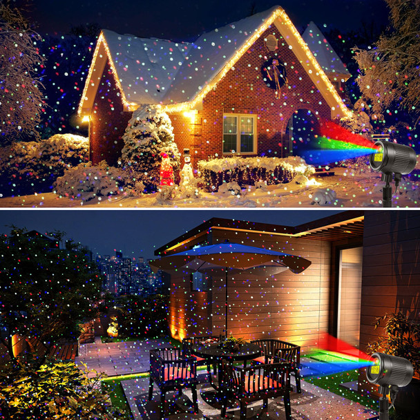 Laser Christmas Projector Lights Outdoor, Outdoor Garden Moving Firefly Landscape Lights Waterproof RGB, Christmas Decorations Light with Remote Control