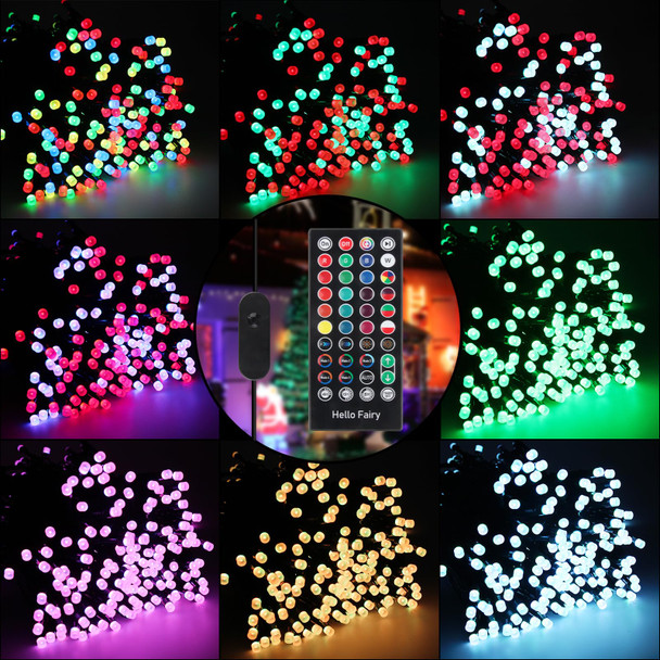 XTF2015 Christmas Tree Lights Color Changing Smart RGB String Lights 99FT 300LED with Remote & App Control & Timer, Waterproof Christmas Lights Multiple Function Modes for Garden Tree House Decor