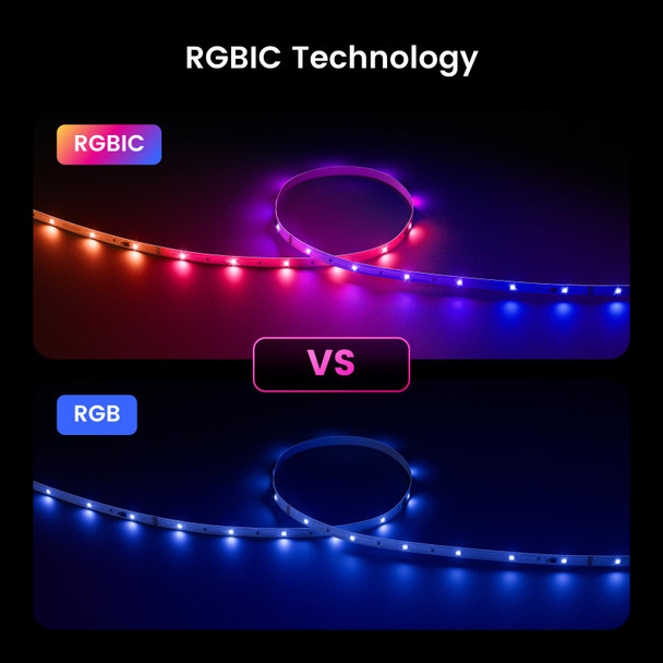 YEELIGHT Smart 66 Ft RGBIC LED Strip Light for Bedroom, 2 Rolls of 33 Ft, 360 LEDs, Music Sync, DIY Color Changing, Bluetooth Connected, APP Control, Room Decor/Christmas/Wedding/Halloween/Birthday