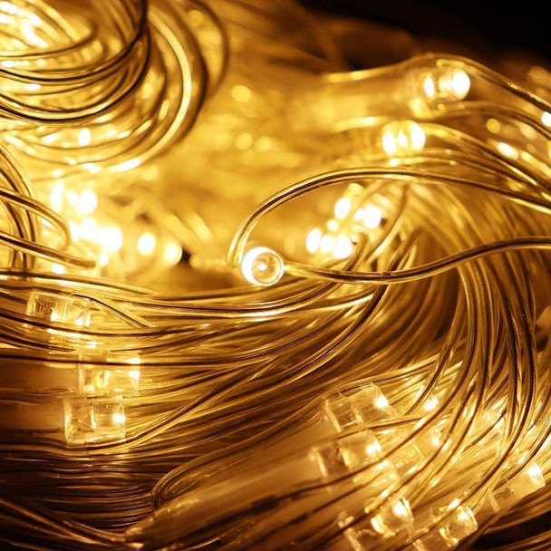 LED Net lights, 200 LED Fairy String Decorative Mesh Warm White For a Wedding Cocktail Party Birthday BBQ Bistro Cafe By Cheng Yu 2017