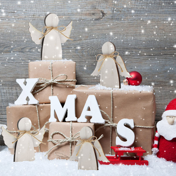 Christmas Wooden Angel Ornaments Farmhouse Christmas Ornaments Xmas Angels Rustic Christmas Decorations White Christmas Ornaments for Christmas Tree Home Decoration (8)