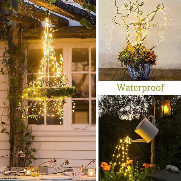 ZNYCYE Solar String Lights Outdoor, 8 Modes 220Led Multi Strand Fairy Lights Waterproof, Watering Can Lights Firefly Fairy Lights Bunch for Garden Patio Tree Christmas Party Wedding Decor(Warm White)