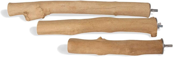 Coffee Wood Straight Parrot Perch African Grey Small