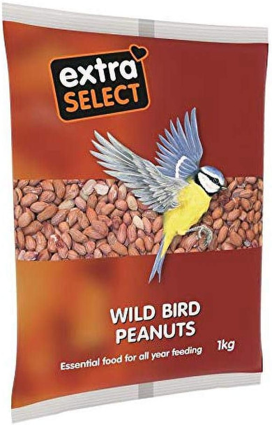 Extra Select Wild Bird Peanuts: High Grade, Protein Rich, Year Round Wild Bird Food Peanuts - Ideal For Winter Feed - 1Kg01Pnb1 Extra Select Wild Bird Peanuts: High Grade, Protein Rich, Year Round Wild Bird Food Peanuts - Ideal For Winter Feed - 1Kg01Pnb1