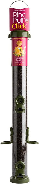 Jacobi Jayne Ring-Pull Click Large Niger Seed Feeder, Green Birdrp3-N3G Jacobi Jayne Ring-Pull Click Large Niger Seed Feeder, Green Birdrp3-N3G